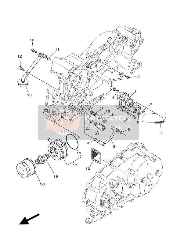 Yamaha XP500A 2016 ÖLPUMPE für ein 2016 Yamaha XP500A